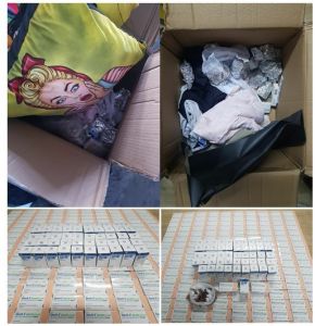 Drugs of unguaranteed quality hidden inside the pillow were revealed at customs post