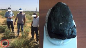 Nearly 751 gr. of hashish was in a package thrown out of a car window.