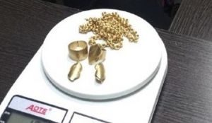 509 grams of gold jewelry were confiscated at customs post